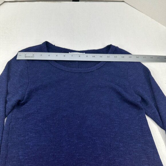 Charming Charlie Women's Size Small Sweater Top Colorblock Blue Red Preowned - Picture 7 of 13